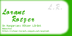 lorant rotzer business card